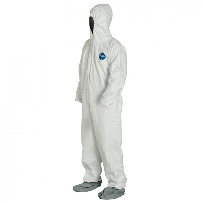 Bata disponible con la ropa de la seguridad del hospital de la fábrica del traje protector de la capilla (blanco, 175/XL)