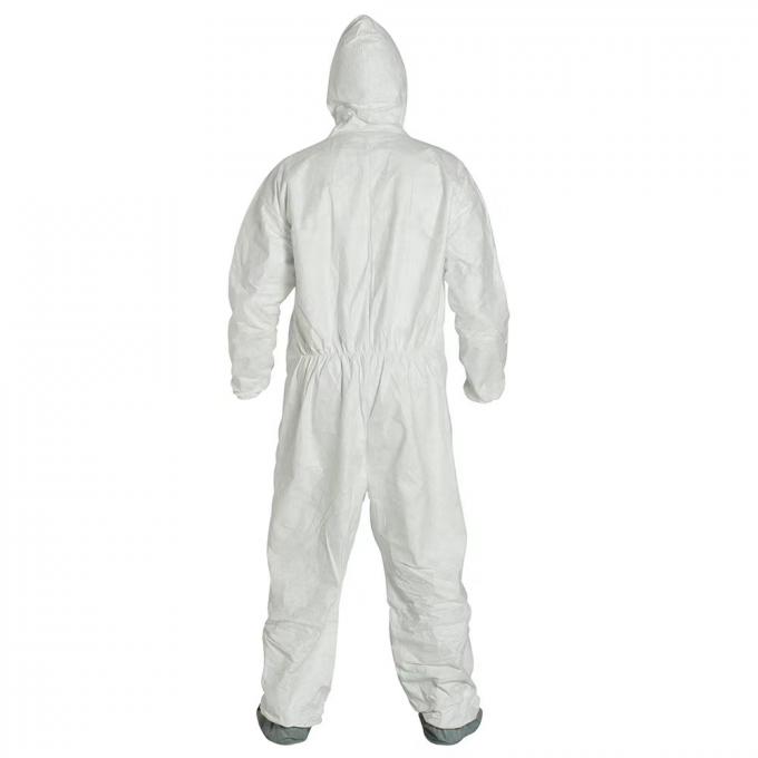 Bata disponible con la ropa de la seguridad del hospital de la fábrica del traje protector de la capilla (blanco, 175/XL)