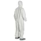 La bata respirable resistente disponible, bata disponible es encapuchada con la muñeca y los tobillos elásticos, L/XL, blanco proveedor